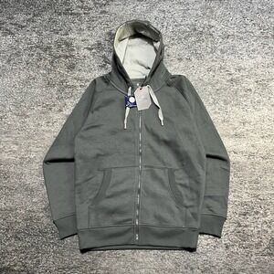 NWT Antigua Zip Up Hoodie Mens Medium Gray Athletic Sporty Sweatshirt